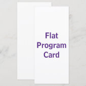Maak je eigen 4" x 9" vlak programma programmakaart (Voorkant / Achterkant)