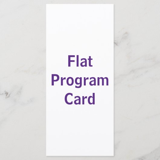 Maak je eigen 4" x 9" vlak programma programmakaart (Voorkant)