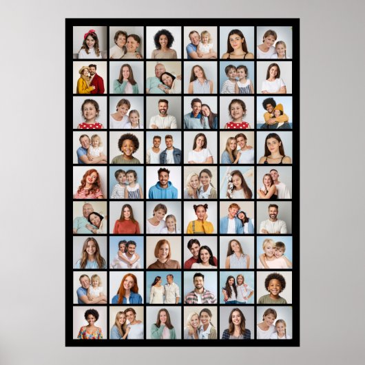 Maak Je Eigen 54 Foto Collage Poster (Voorkant)