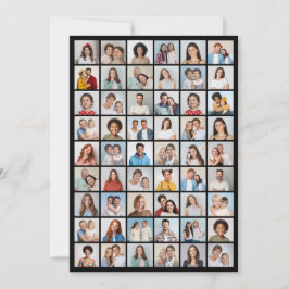 Maak je eigen 54 foto collage welkomstkaart kaart