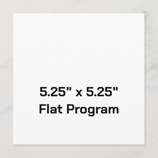 Maak je eigen 5,25" x 5,25" vlak programma programmakaart (Voorkant)