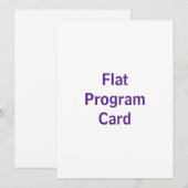 Maak je eigen 5.5" x 7.5" vlak programma programmakaart (Voorkant / Achterkant)