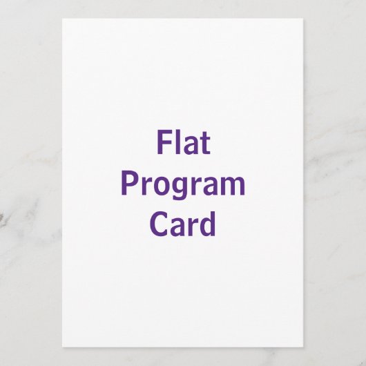 Maak je eigen 5.5" x 7.5" vlak programma programmakaart (Voorkant)