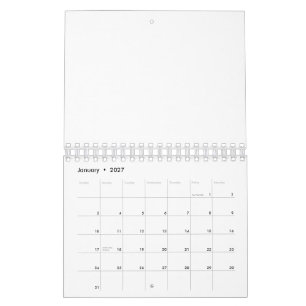 Maak je eigen 5,5" x 7" Twee pagina's Kleine Witte Kalender