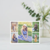 Maak Je Eigen 5 Foto Collage Briefkaart (Staand voorkant)
