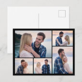 Maak Je Eigen 5 Foto Collage Briefkaart (Voorkant / Achterkant)