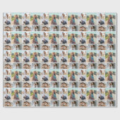 Maak Je Eigen 5 Foto Collage Cadeaupapier (Vlak)
