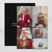 Maak je eigen 5 foto collage feestdagenkaart (Voorkant / Achterkant)