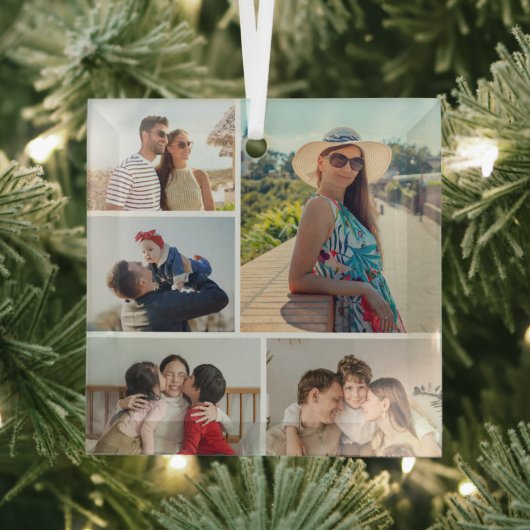 Maak je eigen 5 foto collage glas ornament (Insitu)