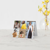Maak je eigen 5 foto collage kaart (Gele Bloem)
