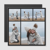 Maak Je Eigen 5 Foto Collage Magnetische Kaart (Voorkant / Achterkant)