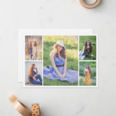 Maak Je Eigen 5 Foto Collage Notitiekaartje (Voorkant / Achterkant in situ)