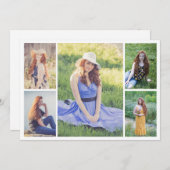 Maak Je Eigen 5 Foto Collage Notitiekaartje (Voorkant / Achterkant)