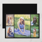 Maak Je Eigen 5 Foto Collage Notitiekaartje (Voorkant / Achterkant)