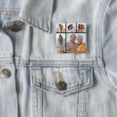 Maak Je Eigen 5 Foto Collage Vierkante Button 5,1 Cm (In situ)