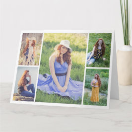 Maak je eigen 5 foto collage voor elke gelegenheid kaart