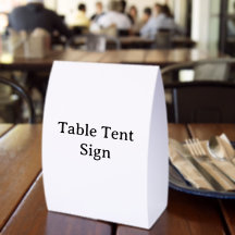 Maak Je Eigen 5" x 7" Papieren Tafel Tent Sign