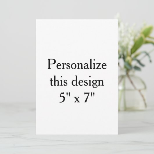 maak je eigen 5" x 7" Squared standaard Kaart (Staand voorkant)