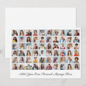 Maak je eigen 60 foto collage Voeg je groet toe Feestdagenkaart (Voorkant / Achterkant)