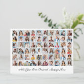 Maak je eigen 60 foto collage Voeg je groet toe Feestdagenkaart (Staand voorkant)