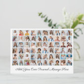 Maak Je Eigen 60 Foto Collage Voeg Je Groet Toe Feestdagenkaart (Staand voorkant)