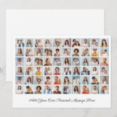 Maak je eigen 60 foto collage Voeg je groet toe Kaart (Voorkant / Achterkant)