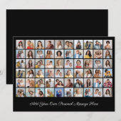 Maak Je Eigen 60 Foto Collage Voeg Je Groet Toe Kaart (Voorkant / Achterkant)