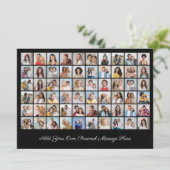 Maak Je Eigen 60 Foto Collage Voeg Je Groet Toe Kaart (Staand voorkant)