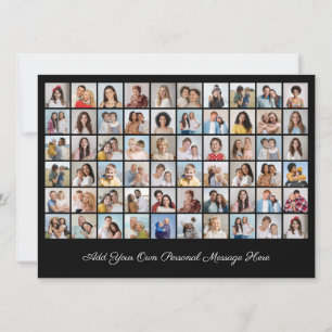 Maak je eigen 60 foto collage Voeg je groet toe Kaart