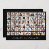 Maak je eigen 60 foto collage Voeg je groet toe Kaart (Voorkant / Achterkant)