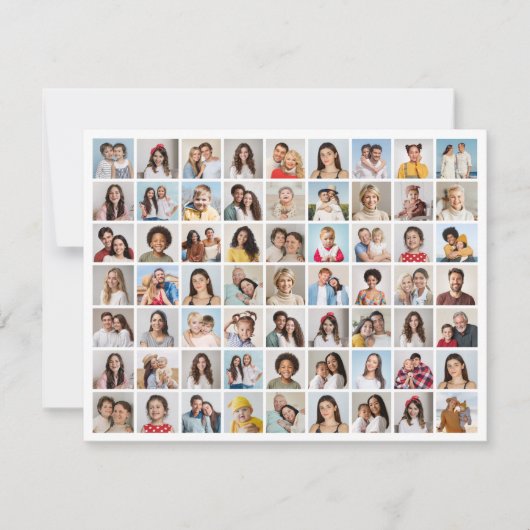 Maak je eigen 63 foto collage kaart (Voorkant)