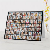 Maak je eigen 63 foto collage kaart (Gele Bloem)