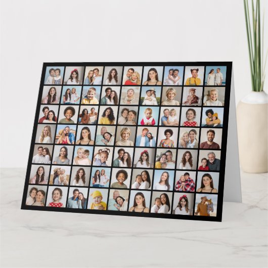Maak je eigen 63 foto collage kaart (Voorkant)