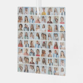 Maak Je Eigen 64 Foto Collage Glas Ornament (Voorkant links)