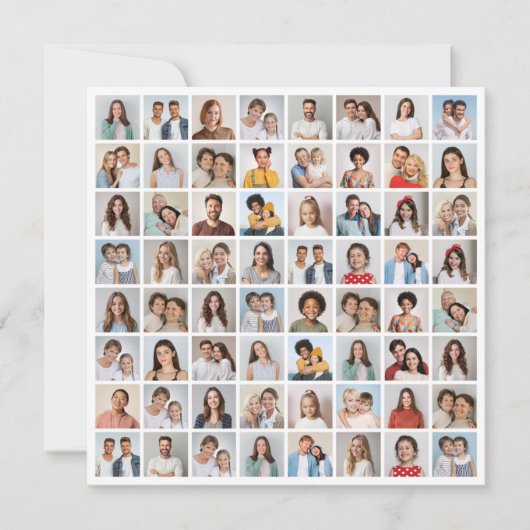 Maak Je Eigen 64 Foto Collage Kaart (Voorkant)