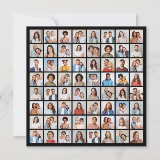 Maak Je Eigen 64 Foto Collage Kaart (Voorkant)