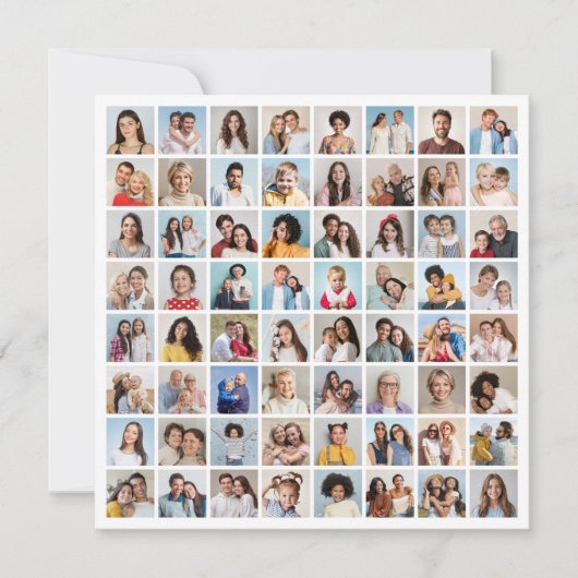 Maak Je Eigen 64 Foto Collage Kaart (Voorkant)