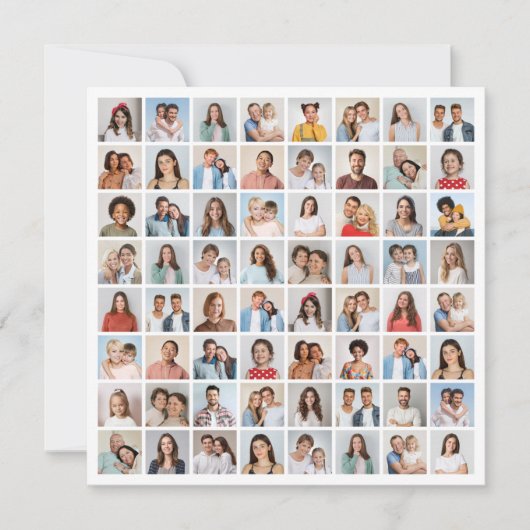 Maak Je Eigen 64 Foto Collage Kaart (Voorkant)