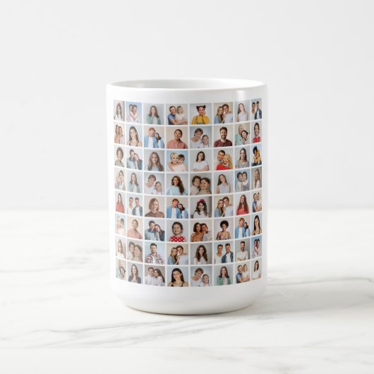 Maak Je Eigen 64 Foto Collage Koffiemok (Center)