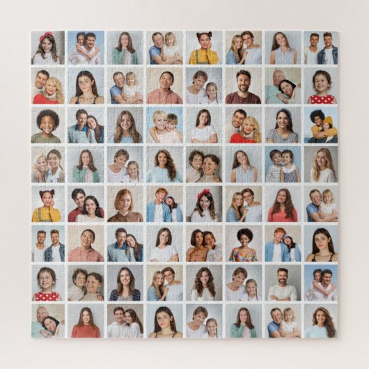 Maak Je Eigen 64 Foto Collage Legpuzzel (Verticaal)
