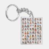 Maak Je Eigen 64 Foto Collage Sleutelhanger (Voorkant Links)