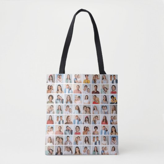Maak Je Eigen 64 Foto Collage Tote Bag (Voorkant)