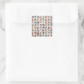 Maak Je Eigen 64 Foto Collage Vierkante Sticker (Tas)