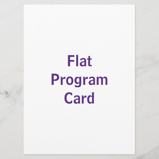 Maak je eigen 6.5" x 8.75" vlak programma programmakaart (Voorkant)