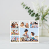 Maak Je Eigen 6 Foto Collage Ansichtkaart Briefkaart (Staand voorkant)
