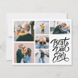 Maak je eigen 6 foto collage Beste papa ooit Kaart