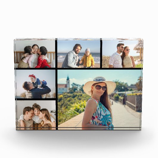 Maak Je Eigen 6 Foto Collage Foto Blok (Voorkant)