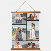 Maak Je Eigen 6 Foto Collage Hangend Wandkleed (Voorkant)