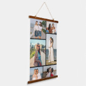 Maak Je Eigen 6 Foto Collage Hangend Wandkleed (Gebogen)
