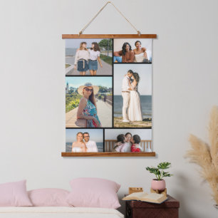 Maak Je Eigen 6 Foto Collage Hangend Wandkleed